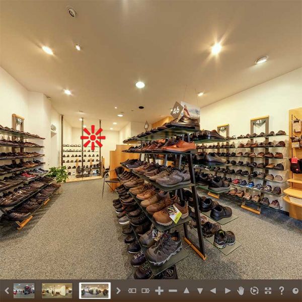 360°Panoramen – Schuhgeschäft